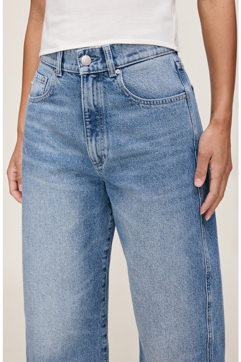 Taylor Relaxed High Rise Barrel Ankle Jeans, Alternate, color, LAKE BLUE