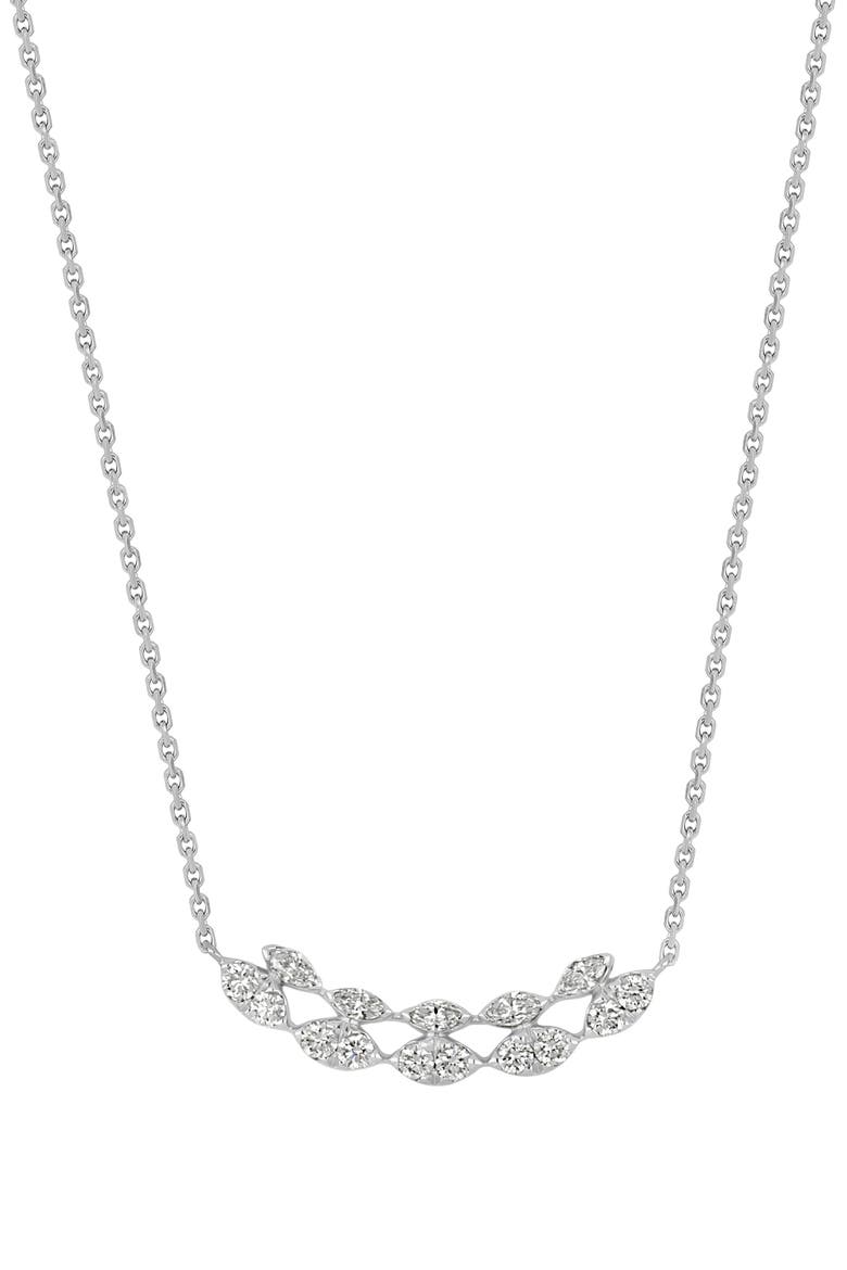 Getty 18k Gold Diamond Pendant Necklace, Main, color, 18KW