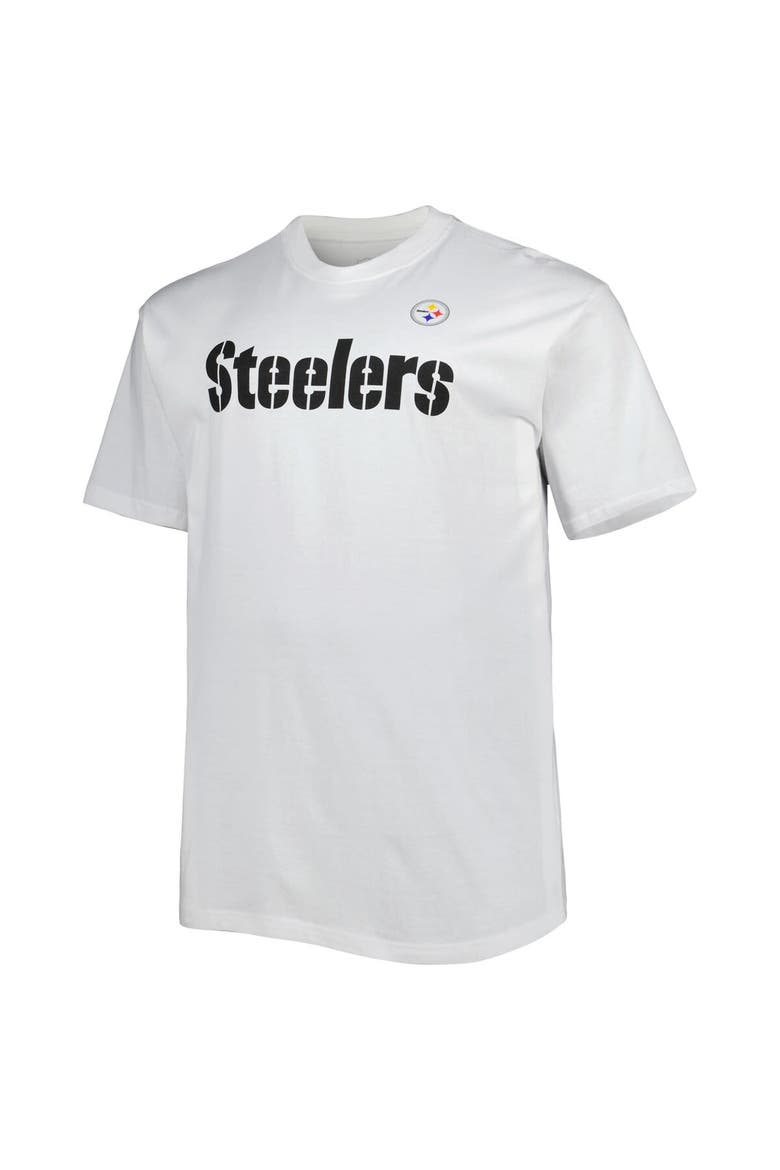 Men's Fanatics Branded White Pittsburgh Steelers Big & Tall Hometown Collection Hot Shot T-Shirt, Alternate, color, White