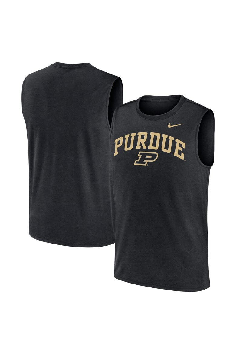Men's Nike  Black Purdue Boilermakers Legend Dri-FIT Tank Top, Main, color, Black