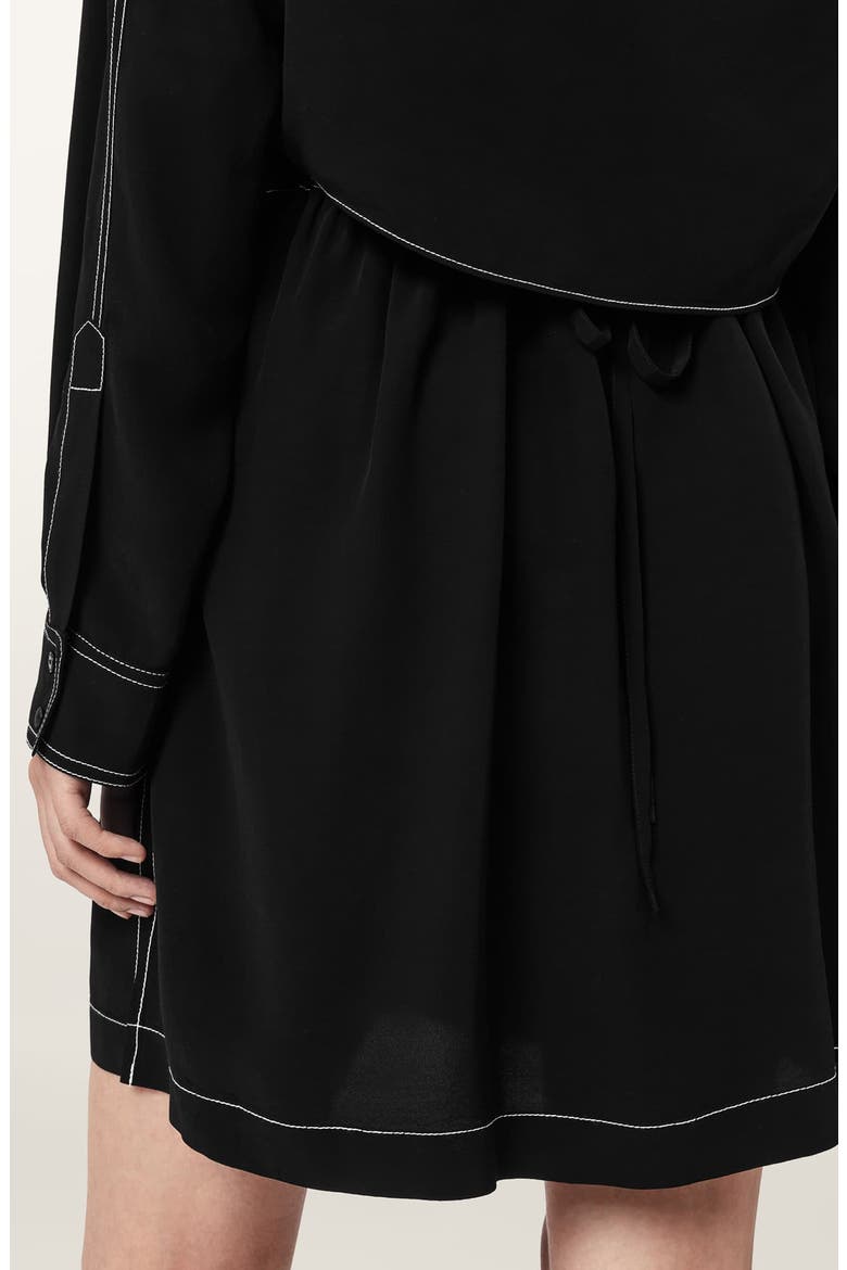 Tala Long Sleeve Shirtdress, Alternate, color, BLACK