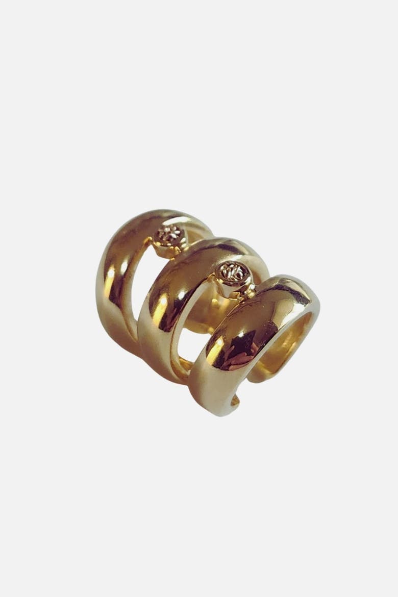 Rainbow Ear Cuff, Main, color, Gold