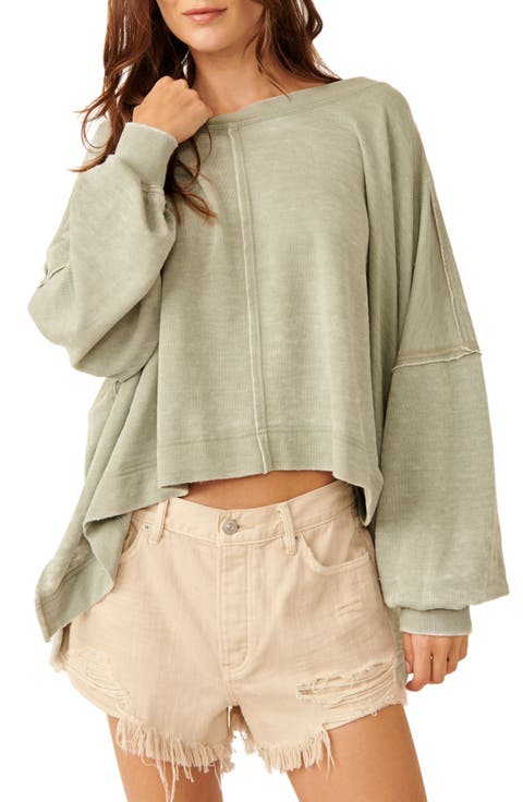 Daisy Oversize Cotton Blend Sweatshirt