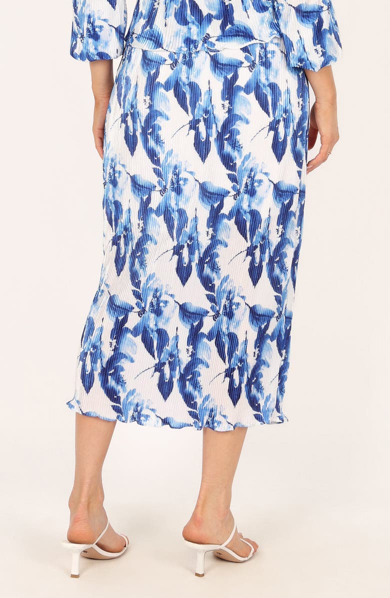 Petal & Pup Minelli Plissé Pleat Midi Skirt, Alternate, color, Blue