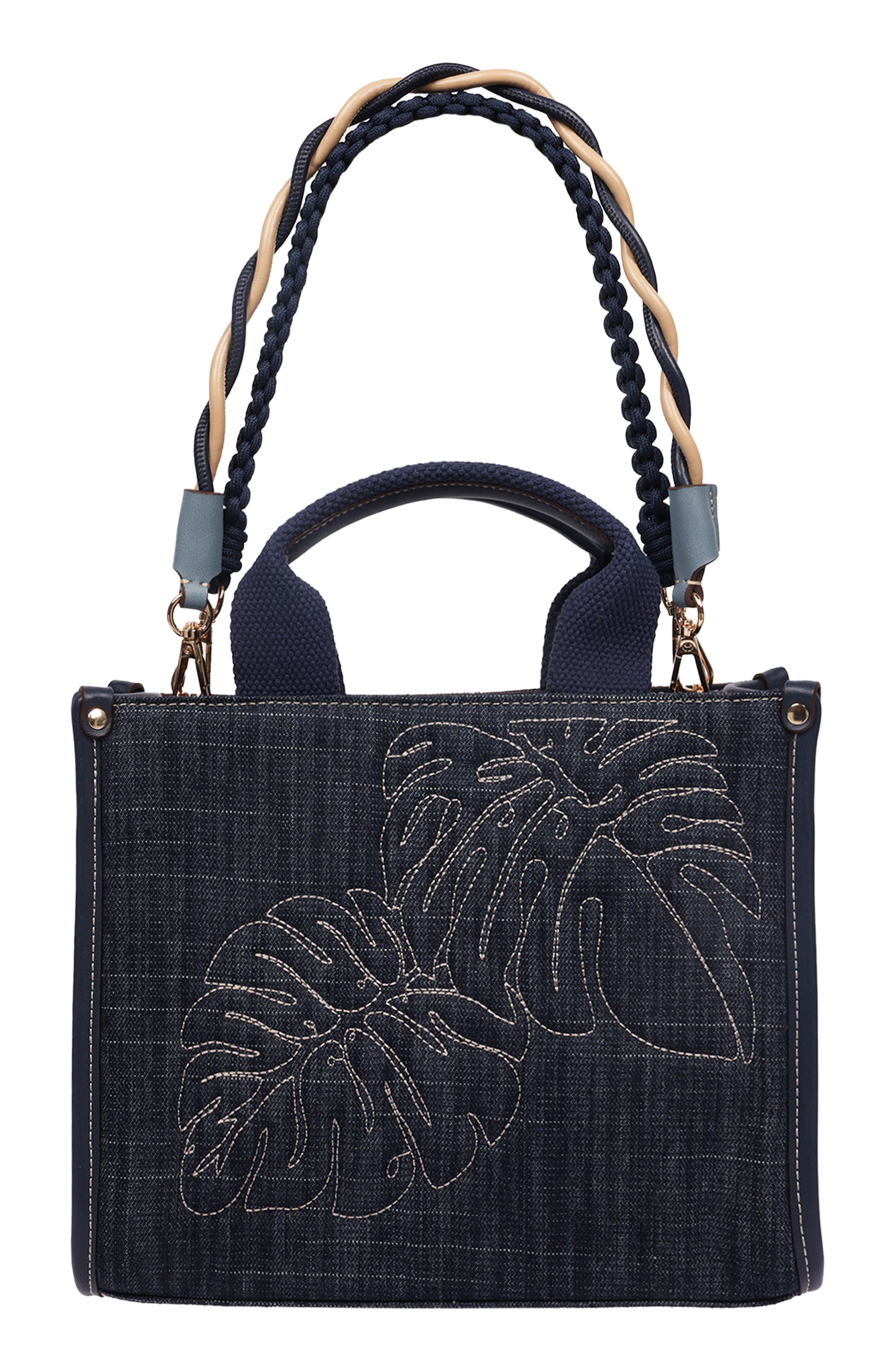 Tommy Bahama Dorothy Medium Denim Tote Bag, Alternate, color, Dark Denim