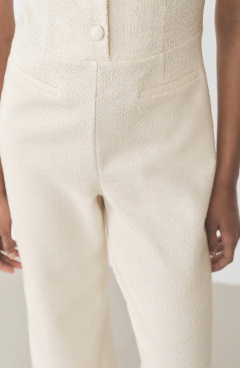 MANGO Sleeveless Tweed Jumpsuit, Alternate, color,