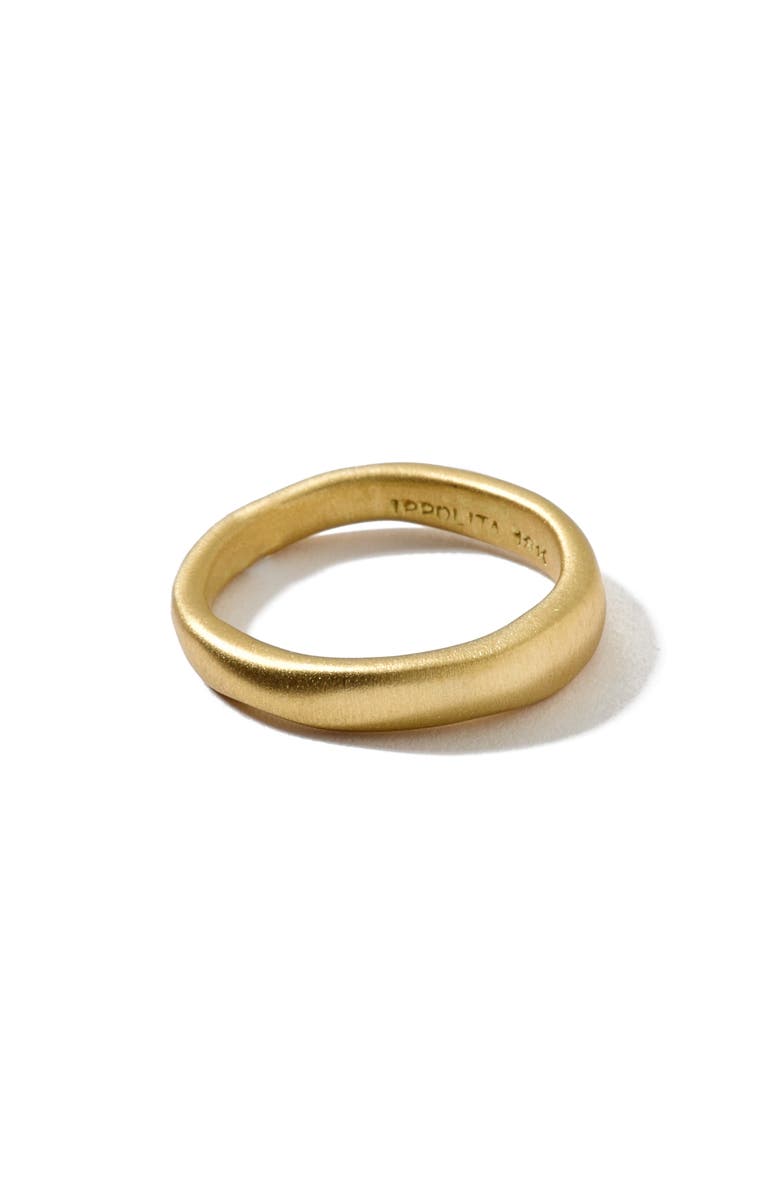 Ippolita Classico Matte Squiggle Ring, Main, color, Green Gold
