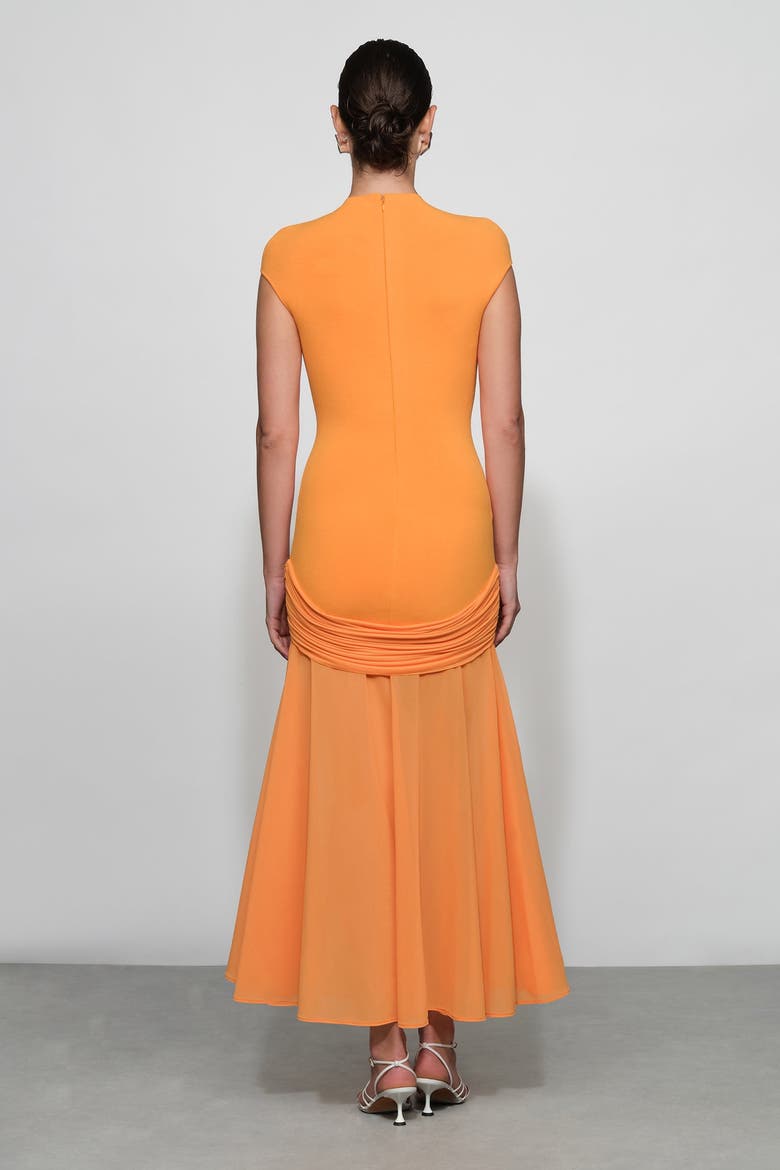 Nola Knit Combo Dress, Alternate, color, Tangerine