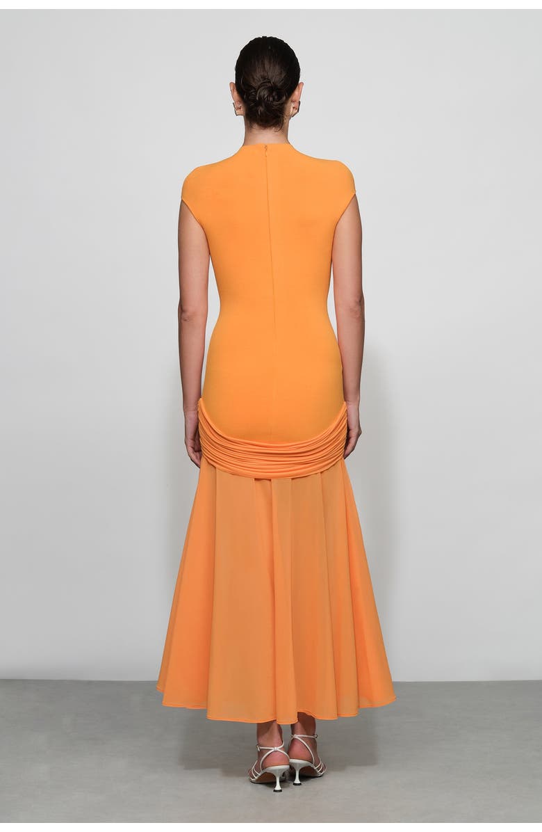 Et Ochs Nola Knit Combo Dress, Alternate, color, Tangerine