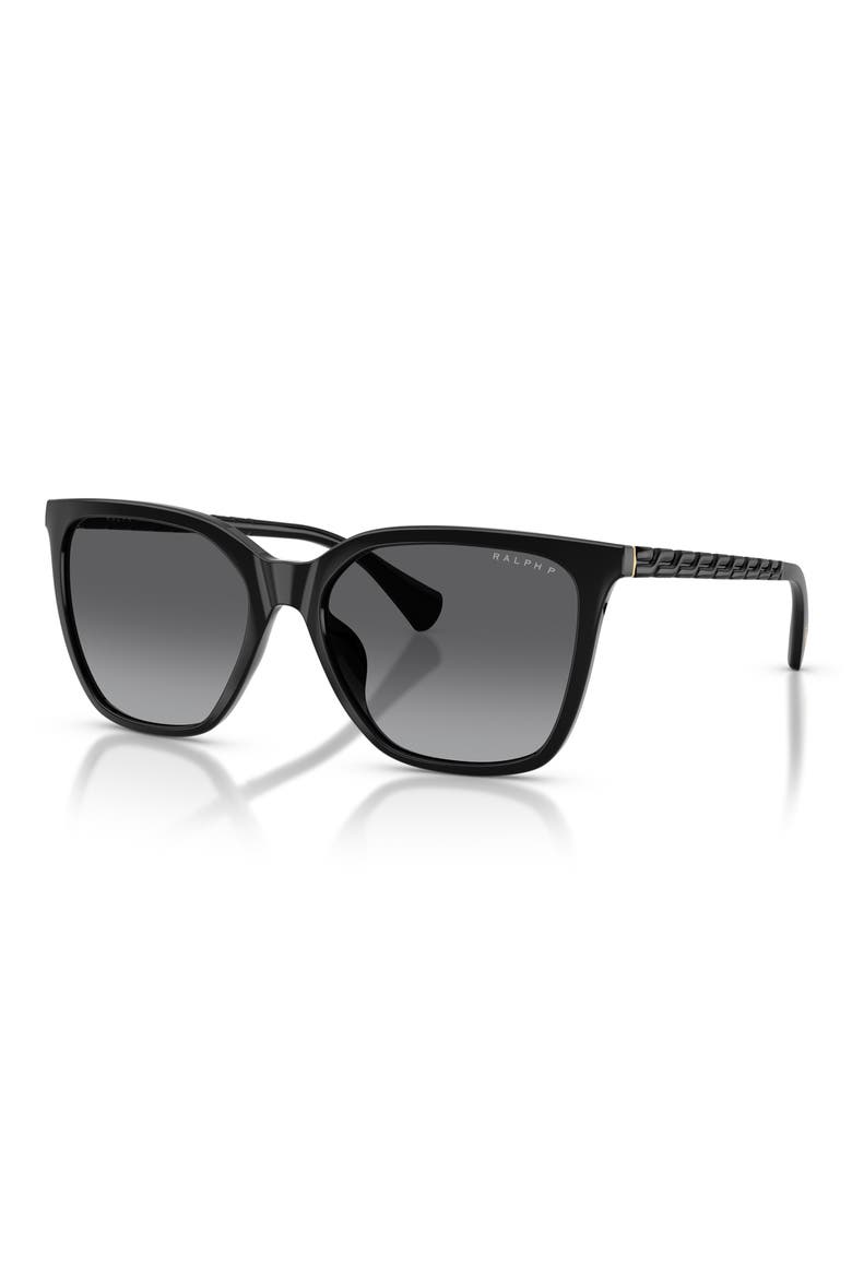 RA5328U 56mm Polarized Gradient Square Sunglasses, Alternate, color, BLACK / GREY GRADIENT POLAR