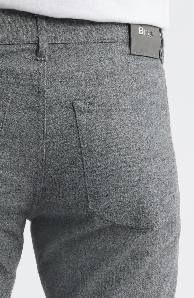 Brax Chuck Modern Fit Ceramica Flannel Five-Pocket Pants, Alternate, color, Graphite