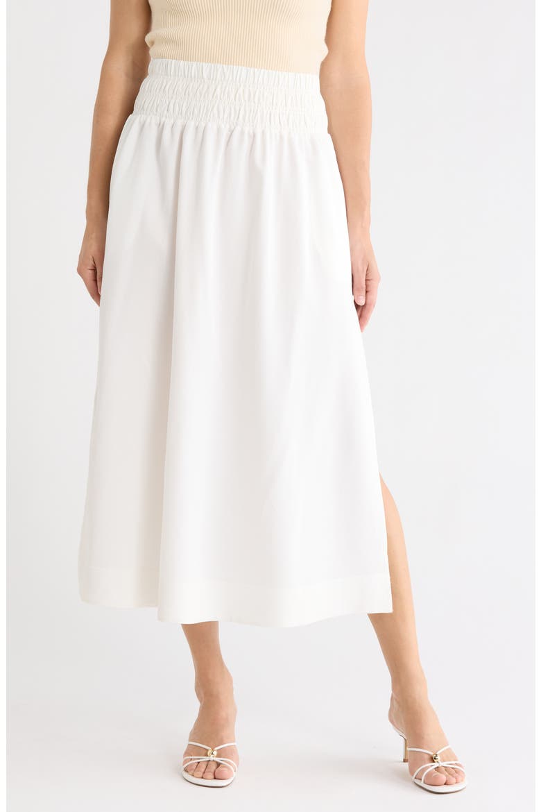 Smocked Waist Maxi Skirt, Main, color, MARSHMALLOW