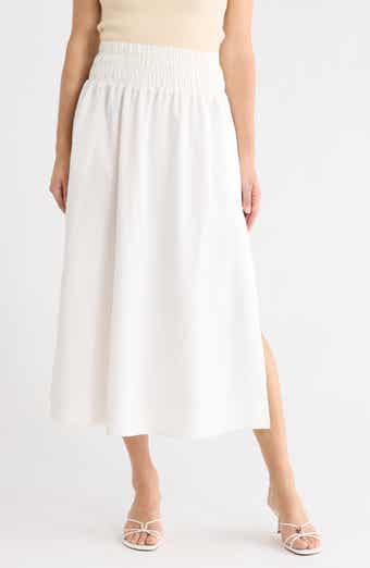 Smocked Waist Maxi Skirt