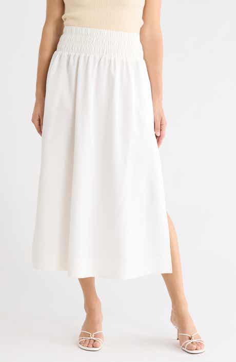 Smocked Waist Maxi Skirt