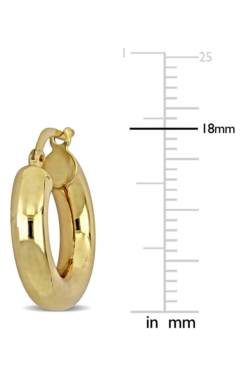 DELMAR 18mm Hoop Earrings, Alternate, color, Gold