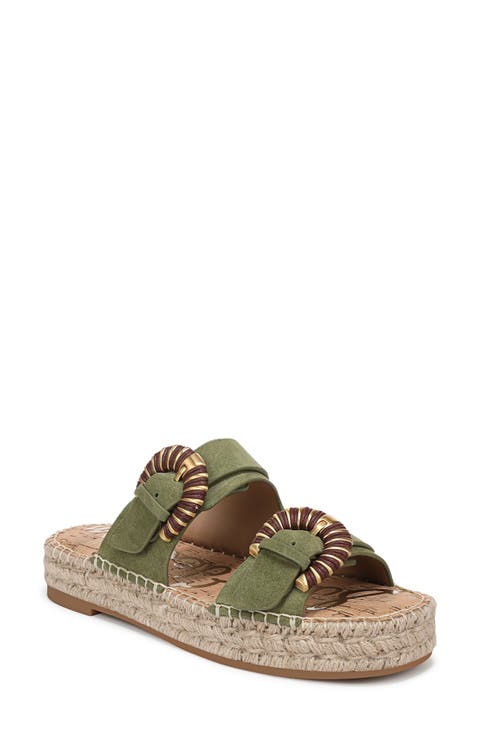 Tabbey Espadrille Platform Slide Sandal