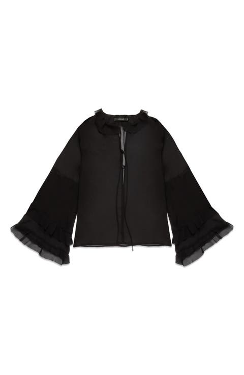 Bradley Sheer Ruffle Shirt