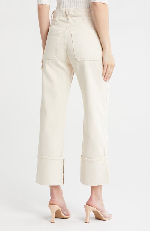 Veronica Beard Dylan High Waist Straight Leg Carpenter Jeans In Neutral