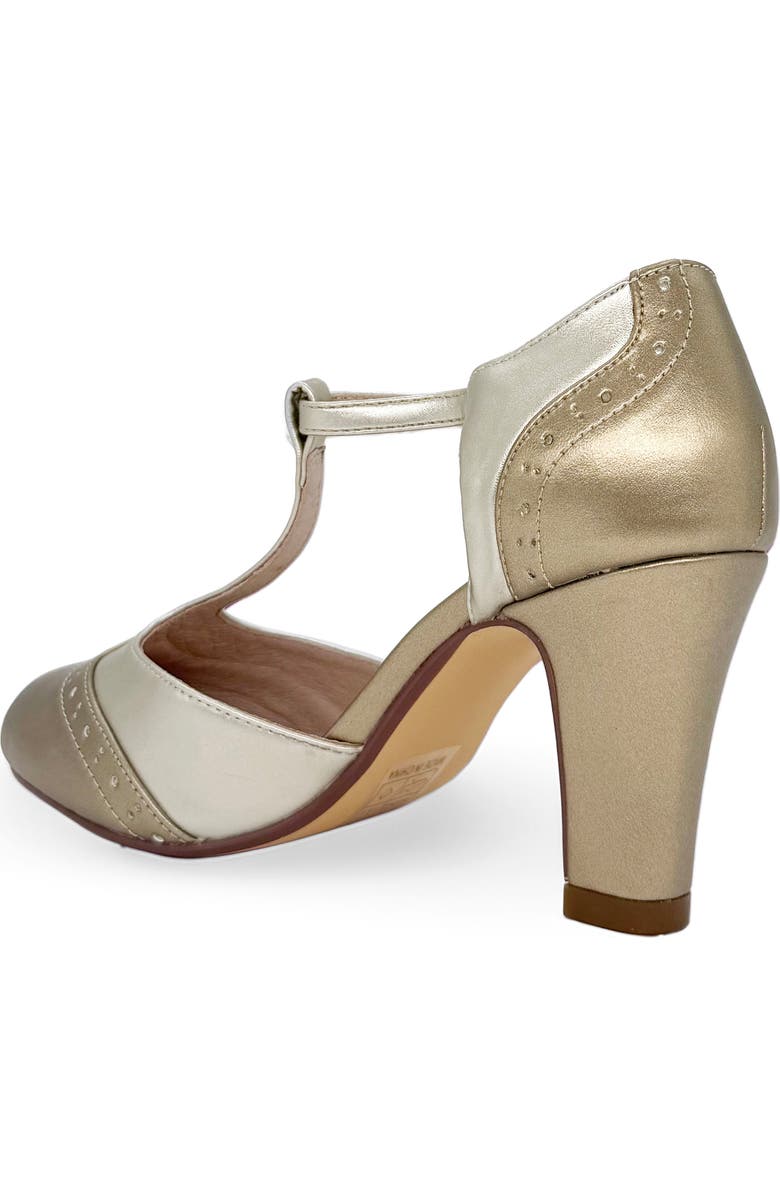 CHELSEA CREW Gatsby II T-Strap Pump, Alternate, color, Bronzegold