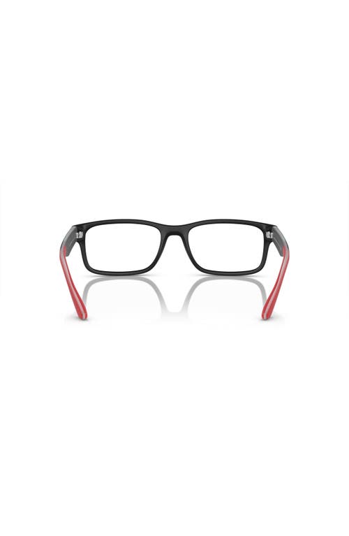 Armani Exchange 56mm Rectangle Optical Glasses In Black