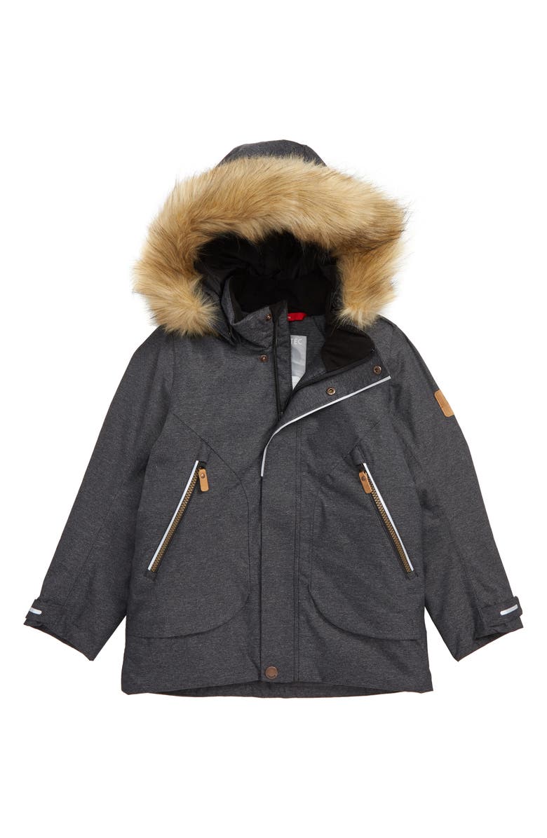 Reima Outa Reimatec<sup>®</sup> Water Repellent Hooded Jacket with Faux Fur Trim, Main, color, 