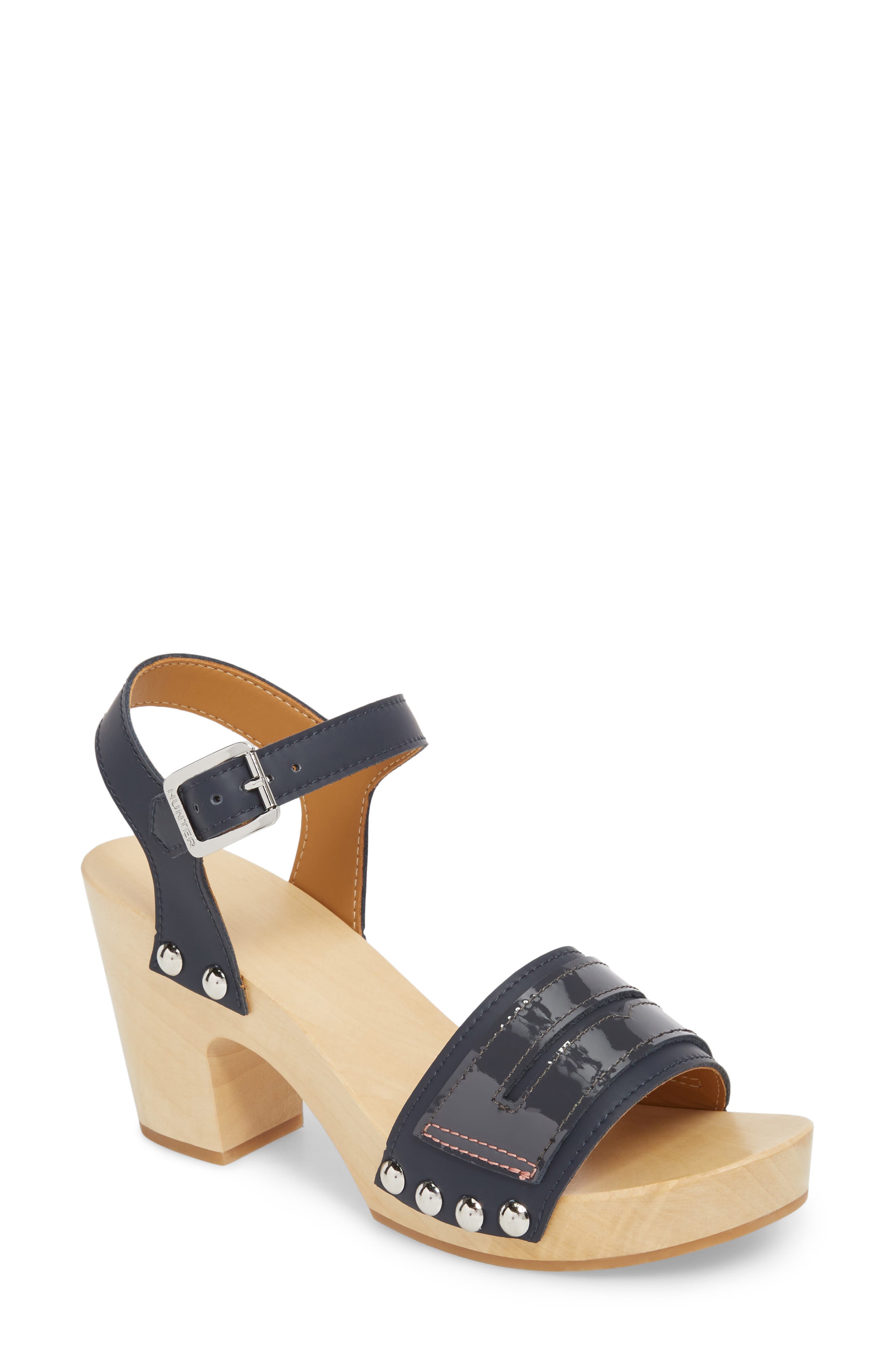 Hunter Refined Penny Loafer Clog Sandal, Main, color, 