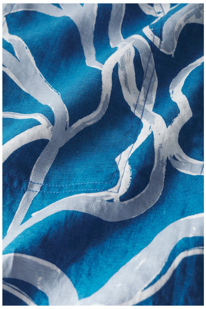 Cresting Waves Sleeveless Linen A-Line Dress, Alternate, color, SPRING ROOTS SAILBOATS