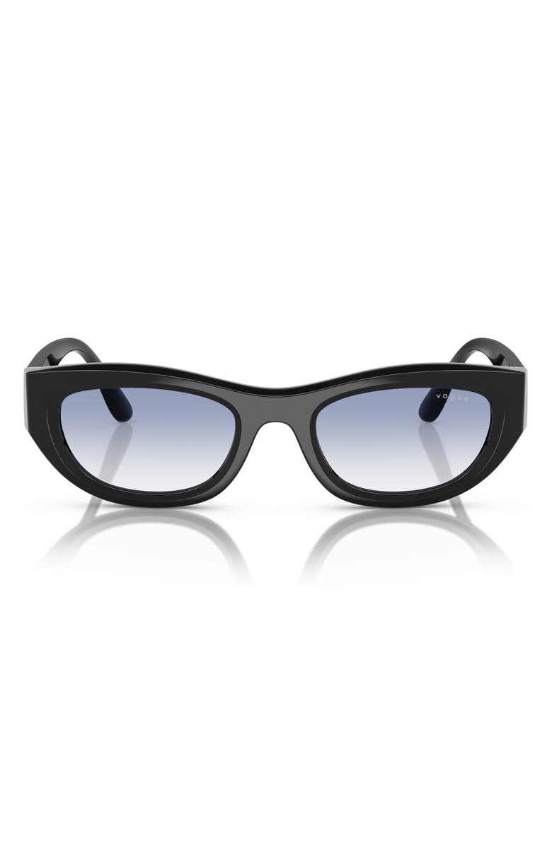 VOGUE 51mm Cat Eye Sunglasses, Alternate, color, Black Blue