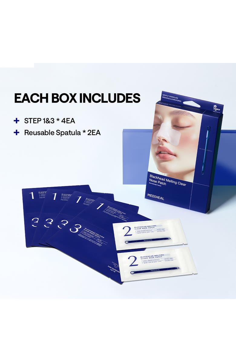 MEDIHEAL Blackhead Melting Clear Nose Patch, Alternate, color, Navy