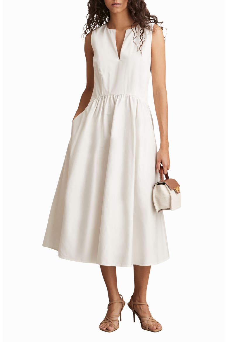Liza Sleeveless Flare Maxi Dress, Main, color, IVORY