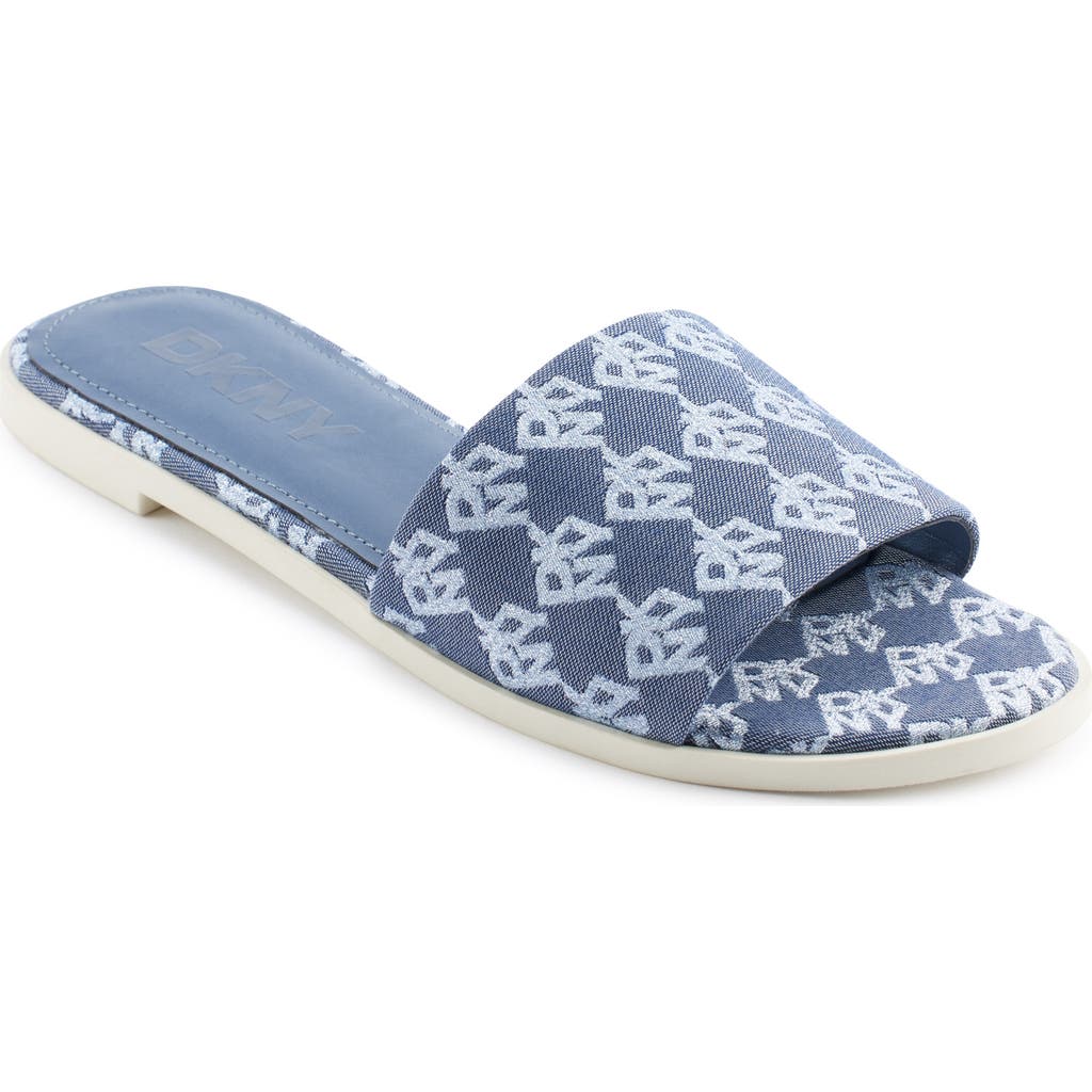 Shop Dkny Waconia Denim Jacquard Slide Sandal