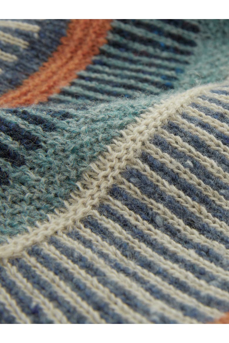Statement Donegal Wool Sweater, Alternate, color, INDIGO
