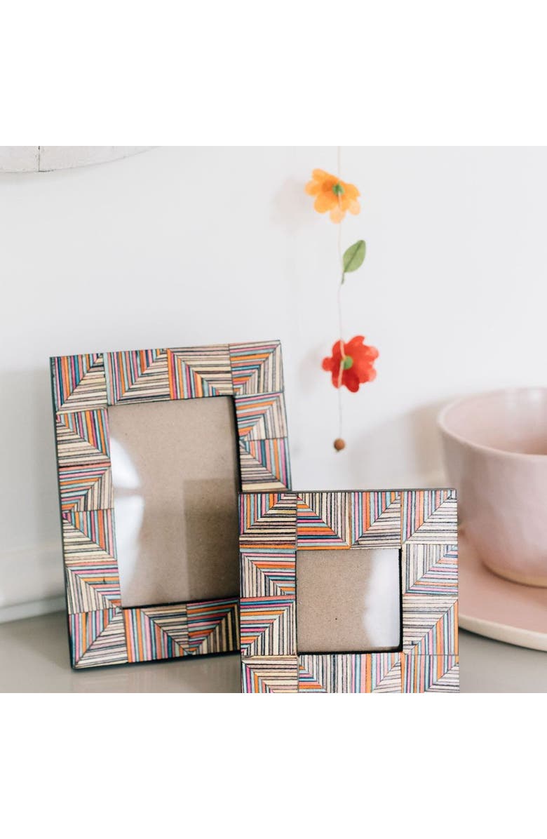 Ten Thousand Villages 4x6 Prism Wood Frame, Alternate, color, Multi