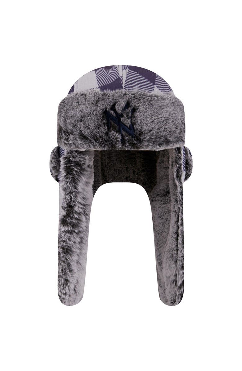New Era Men's New Era Navy New York Yankees Buffalo Plaid Trapper Hat, Alternate, color,