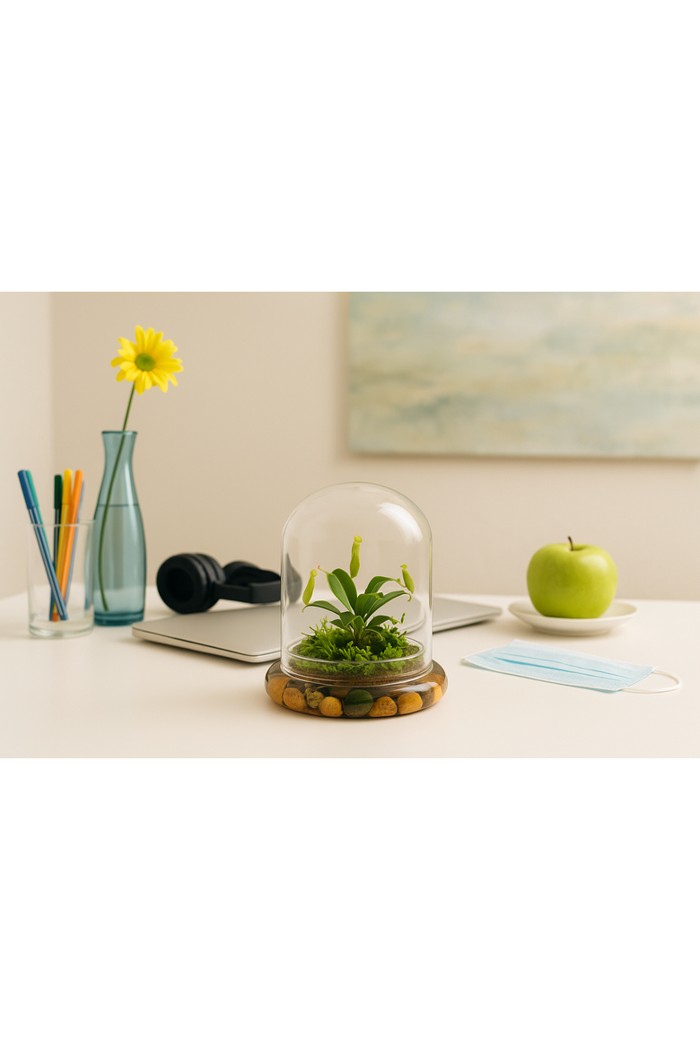 Live Pitcher Plant Terrarium, Alternate, color, Green