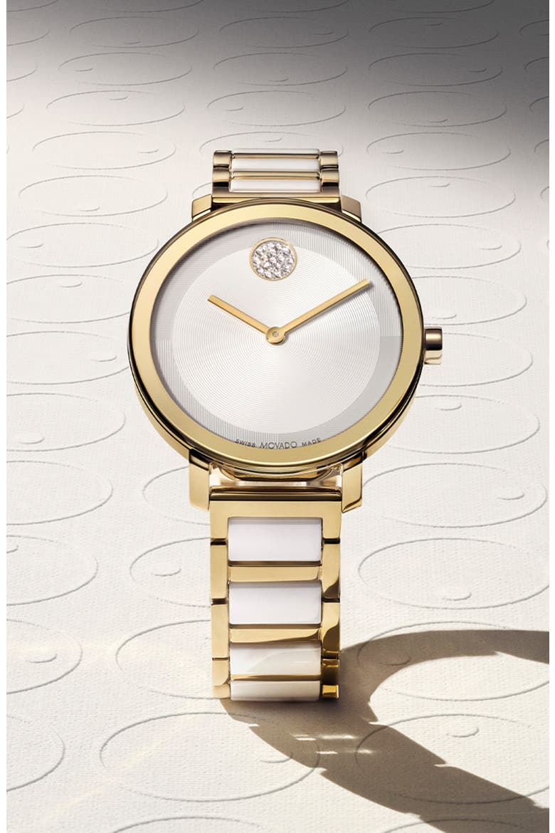 Bold Evolution 2.0 Bracelet Watch, 34mm, Alternate, color, SILVER WHITE