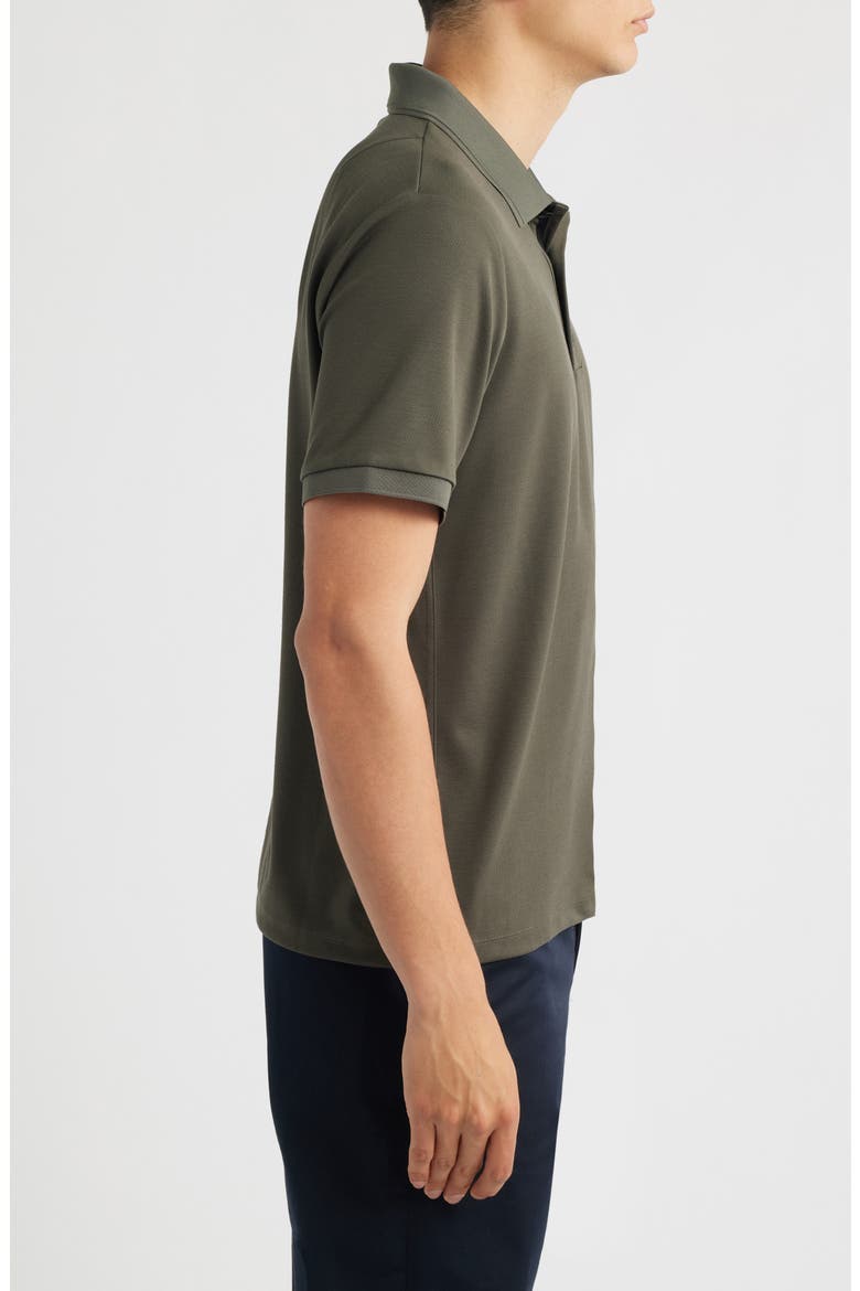 Slim Fit Tech Piqué Polo, Alternate, color, DARK SHADOW