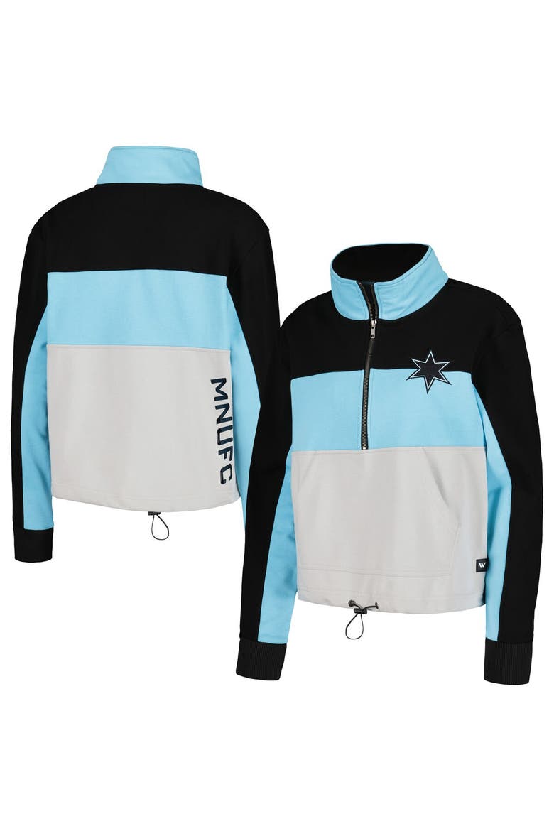 Women's The Wild Collective Blue Minnesota United FC Fleece Half-Zip Jacket, Main, color, Blue