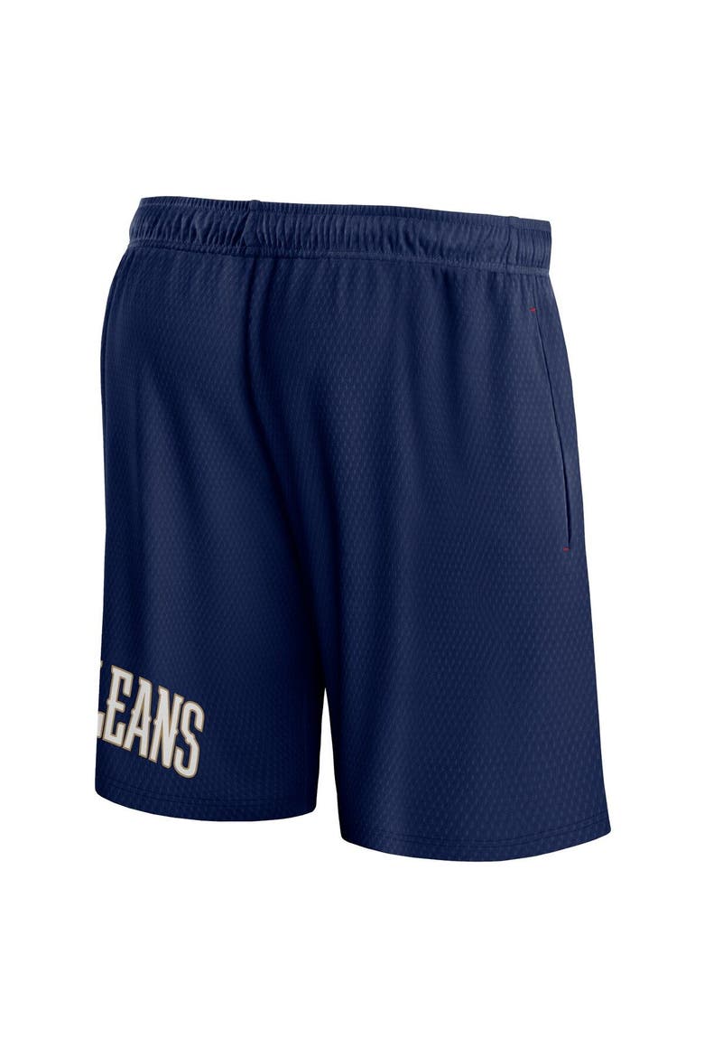 Men's Fanatics Branded Navy New Orleans Pelicans Free Throw Mesh Shorts, Alternate, color, Navy