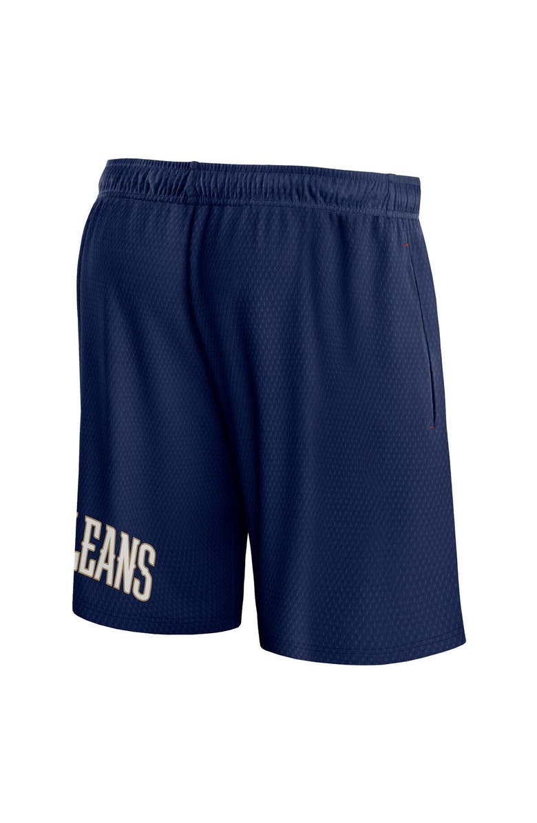 FANATICS Men's Fanatics Branded Navy New Orleans Pelicans Free Throw Mesh Shorts, Alternate, color, Navy