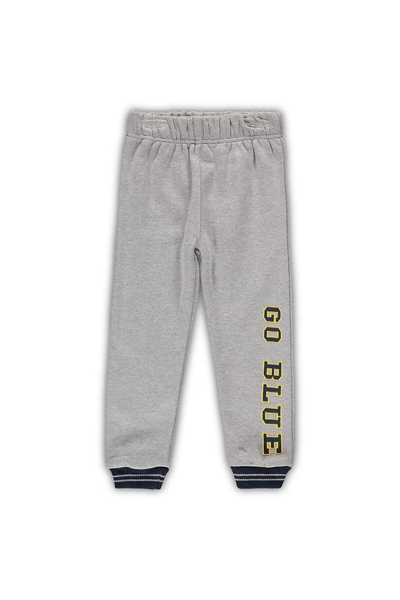 Toddler Colosseum Navy/Heathered Gray Michigan Wolverines Poppies Hoodie and Sweatpants Set, Alternate, color, Navy