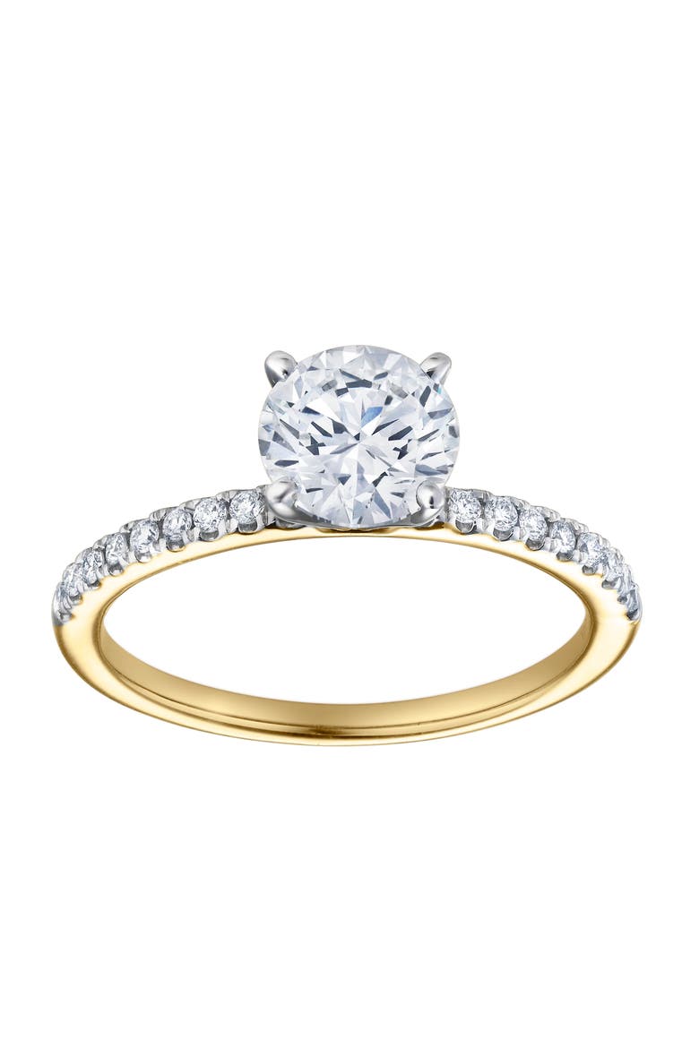 Kara 14K Yellow Gold Round Lab Grown Diamond Engagement Ring - 1.15 Ct, Main, color, 14K Yellow Gold