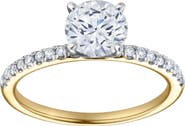 LuvMyJewelry Kara 14K Yellow Gold Round Lab Grown Diamond Engagement Ring - 1.15 Ct