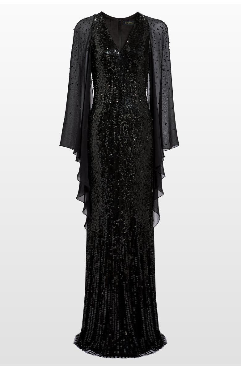 Jenny Packham Lyrical Dress, Main, color, Liquorice