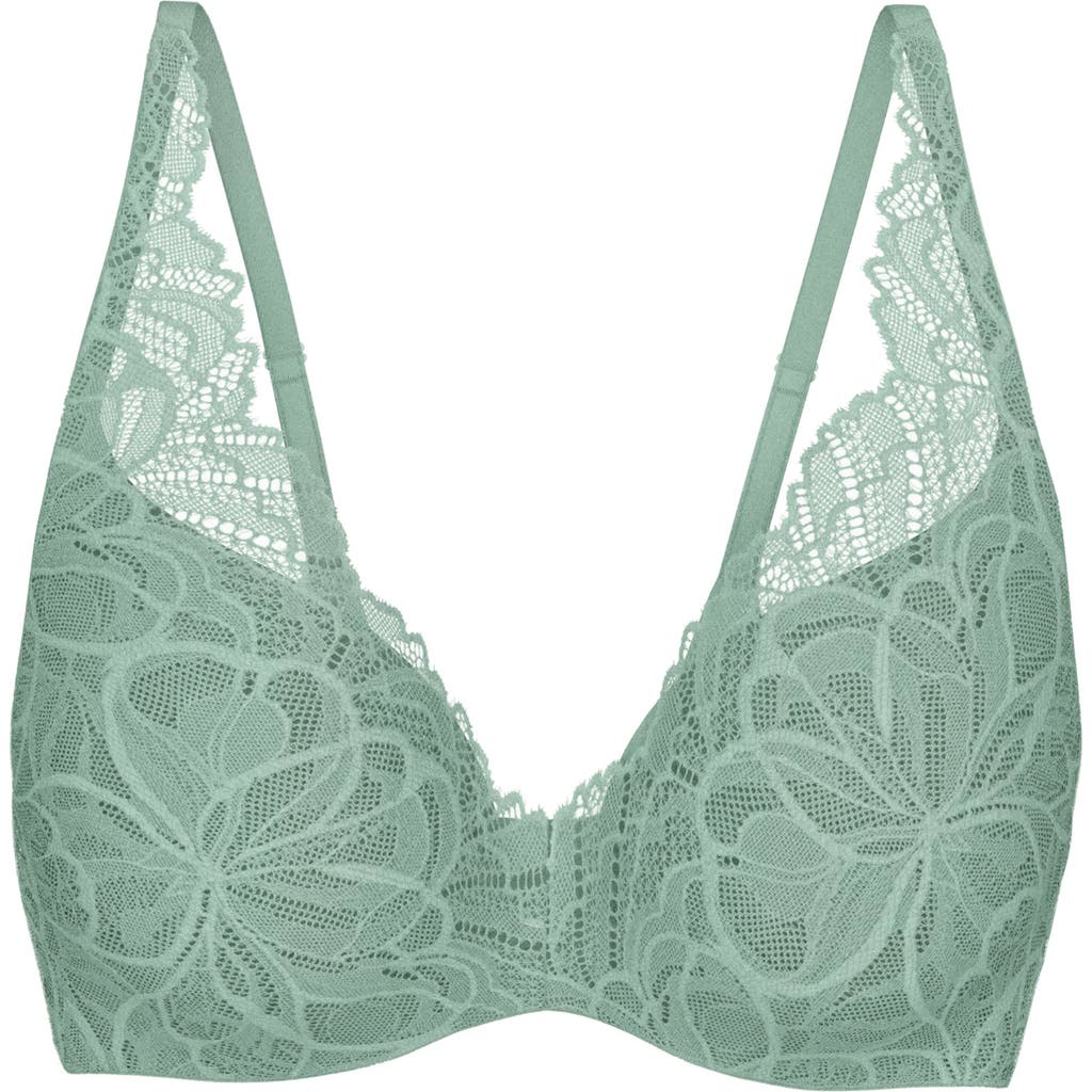 Triumph Body Makeup Illusion Lace Demi Bra In Green