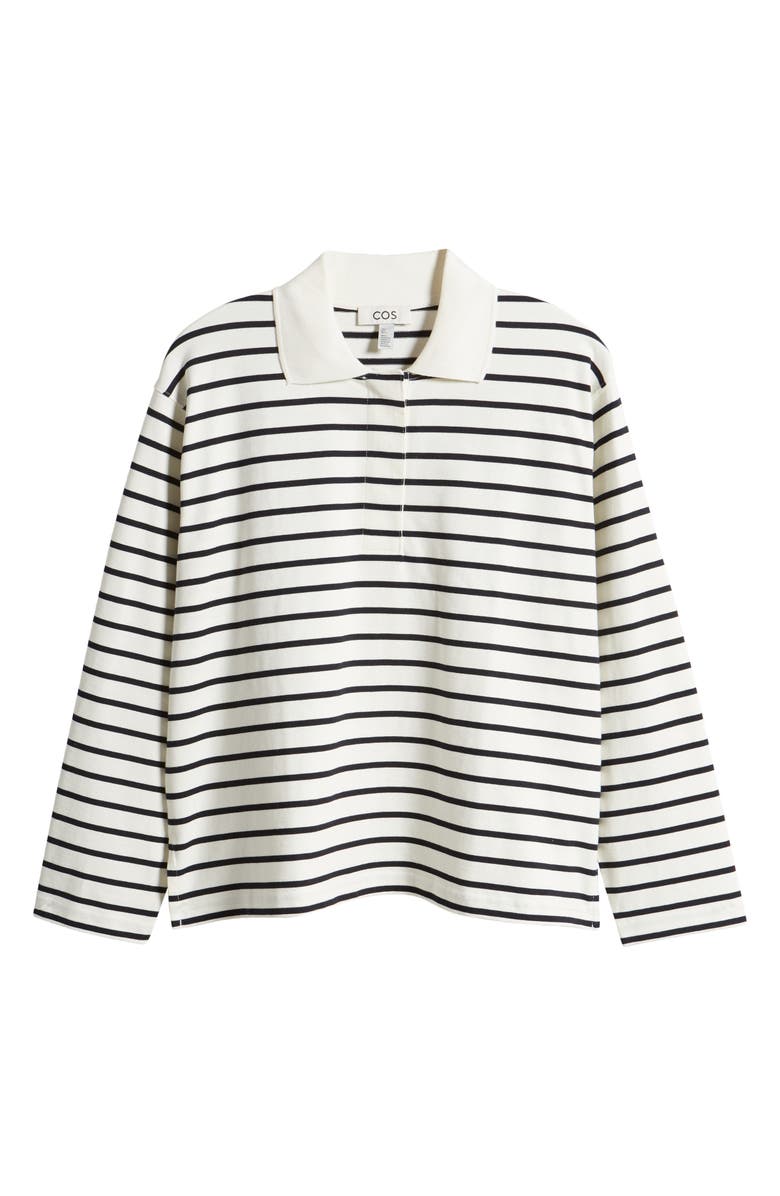 COS Stripe Long Sleeve Oversize Polo, Alternate, color, 