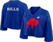 Nike Women's Nike Royal Buffalo Bills Rewind Cropped Mesh Dri-FIT Fashion Jersey