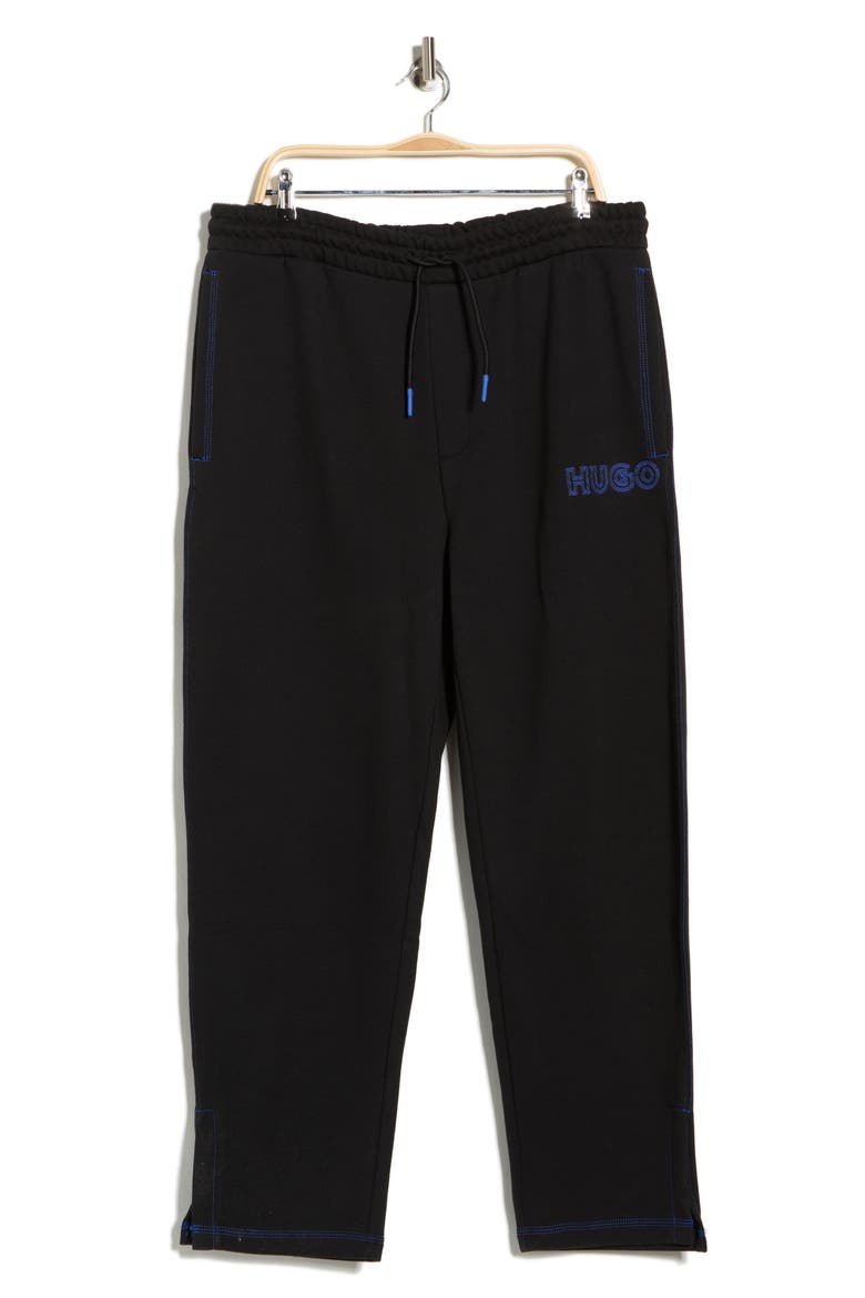 Knit Logo Sweatpants, Main, color, BLACK