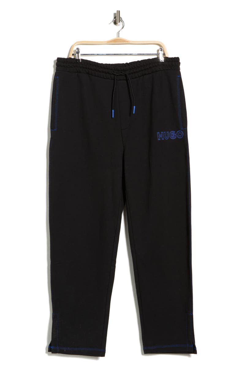 HUGO Knit Logo Sweatpants, Main, color, Black