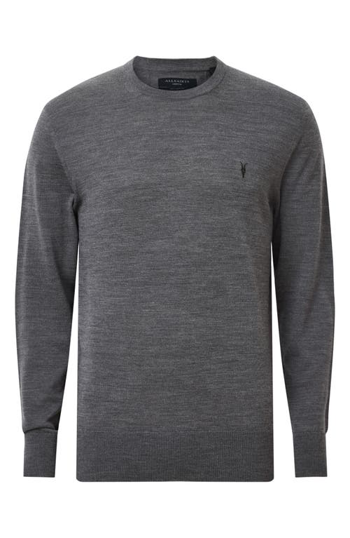 Shop Allsaints Mode Merino Wool Crewneck Sweater In Monument Grey